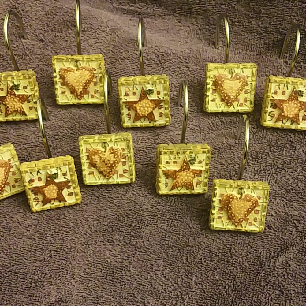 Shower hangers country hearts & stars. Never used.